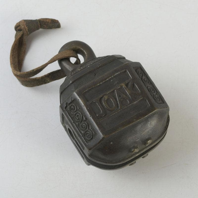 中国　古銅宣徳銅　鐸鈴　銅鐸　銅鐘　C　8602