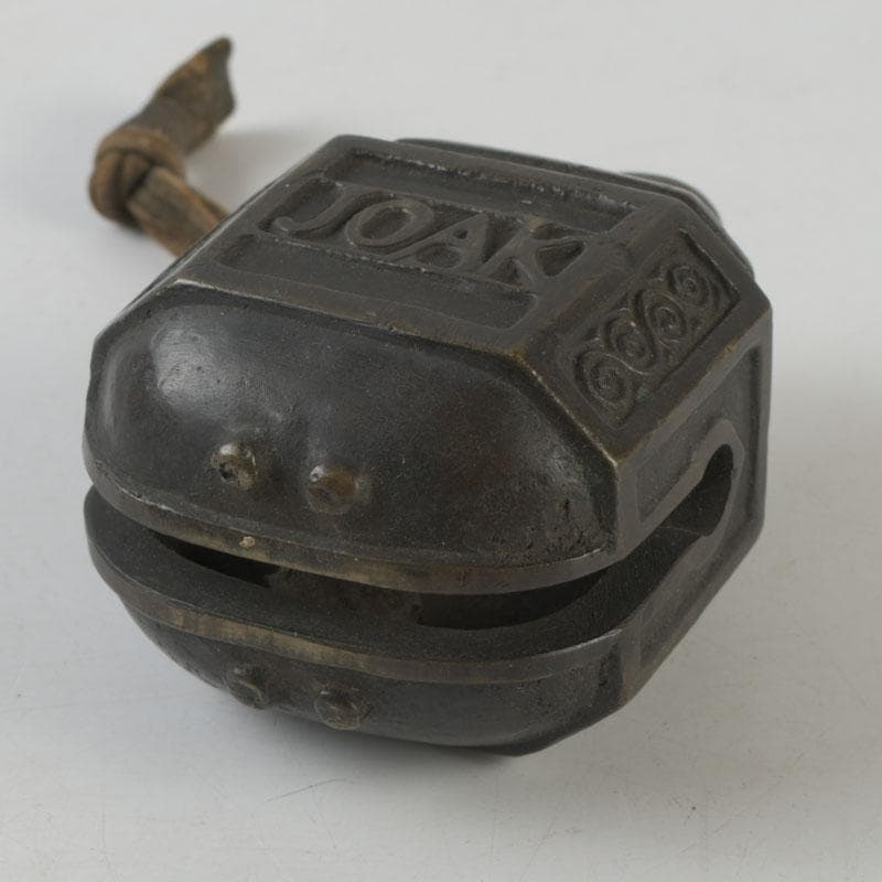 中国　古銅宣徳銅　鐸鈴　銅鐸　銅鐘　C　8602