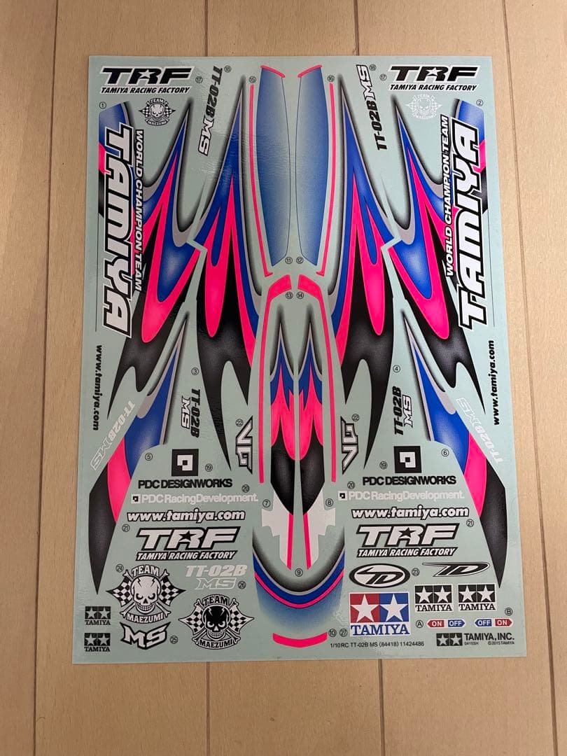 タミヤ　RC TT-02B MS ステッカー