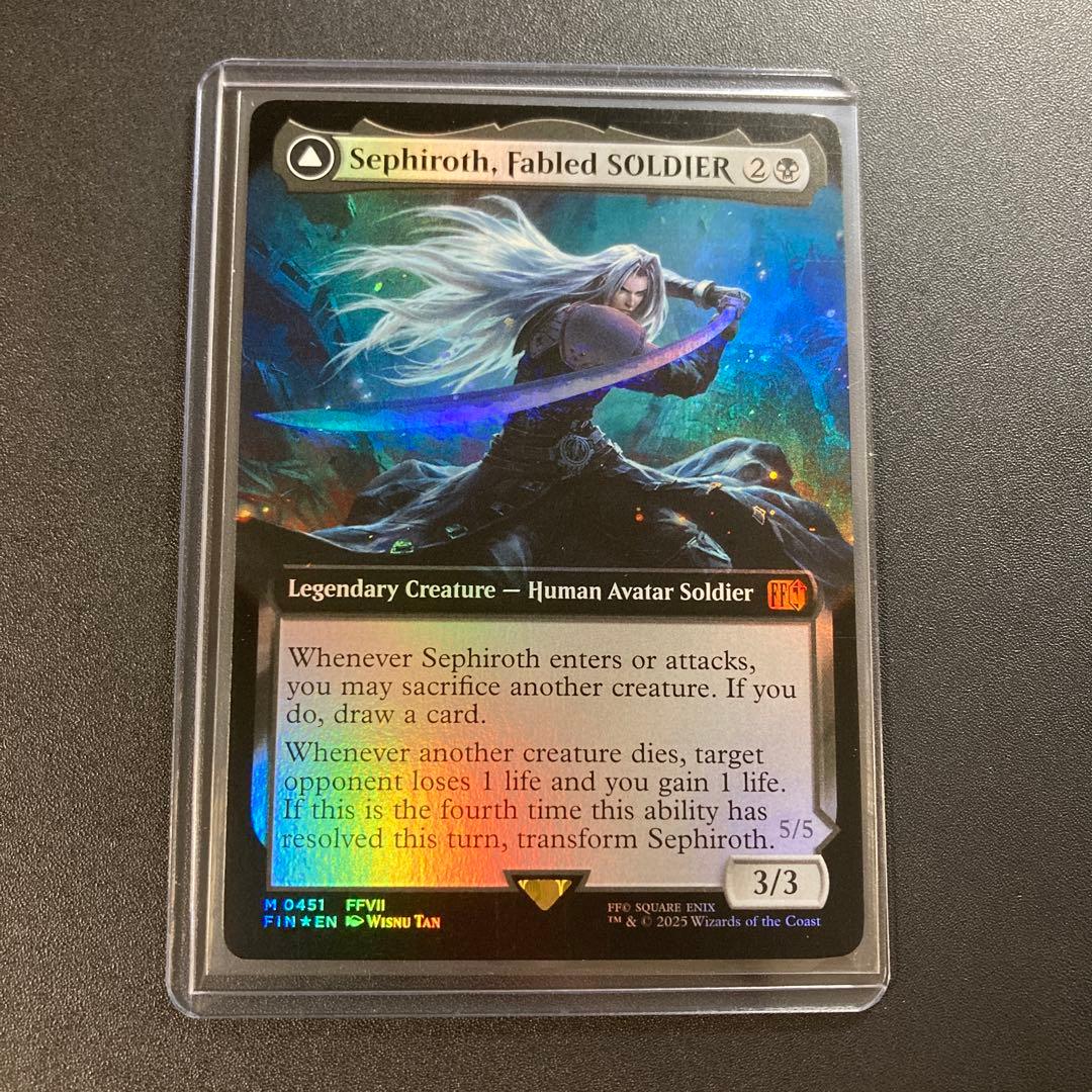 MTG FF 威名のソルジャー、セフィロス 拡張アート 英語版 foil 神話