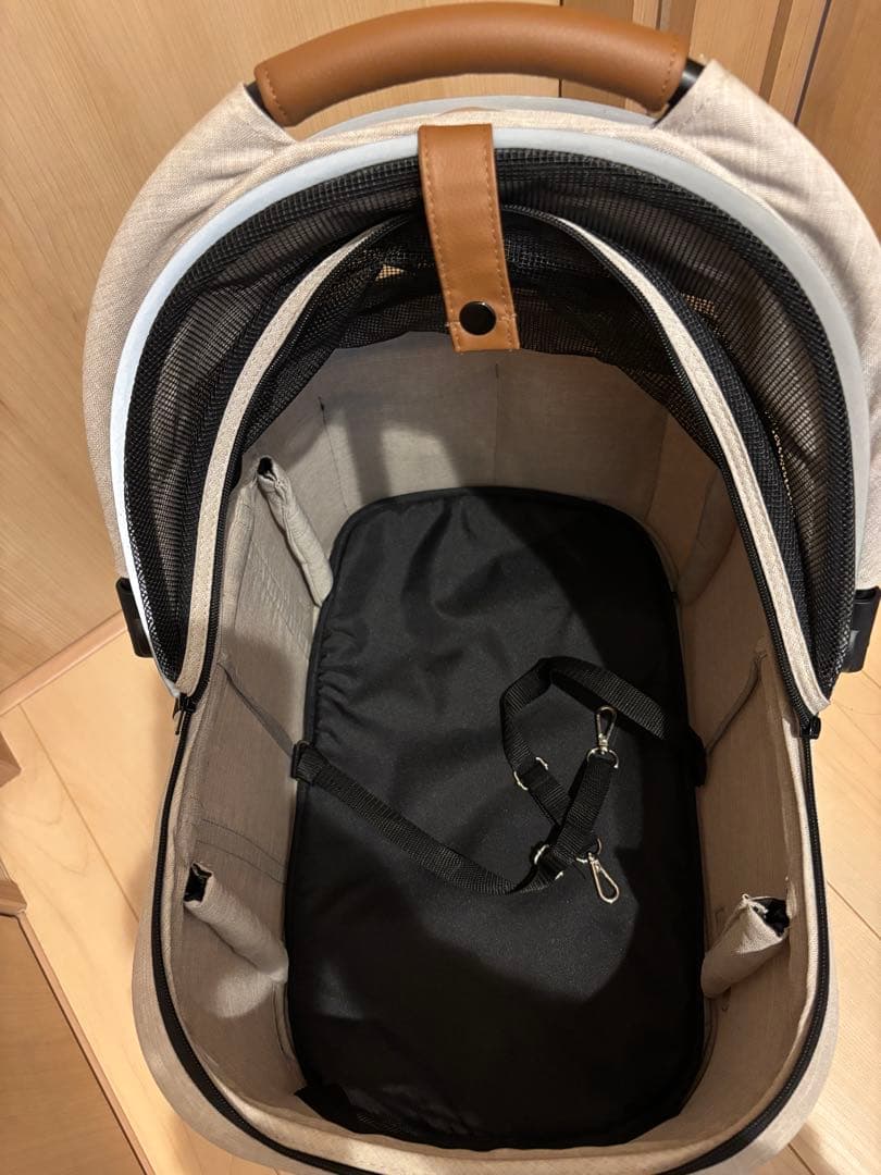 PETTENA 折りたたみ式ペットカート 分離型 ベージュ