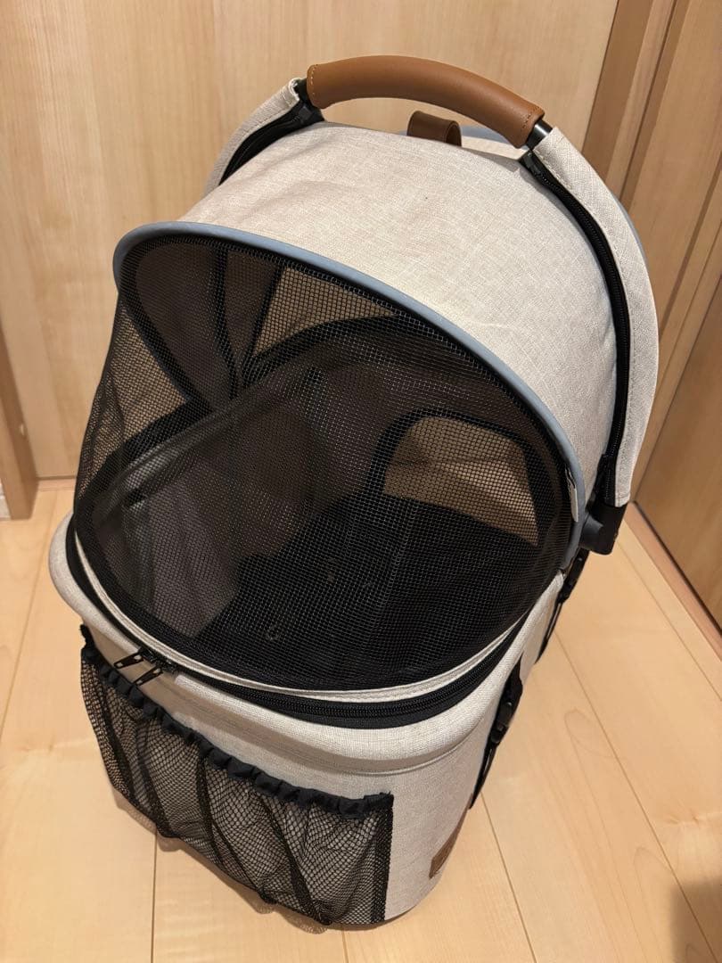 PETTENA 折りたたみ式ペットカート 分離型 ベージュ