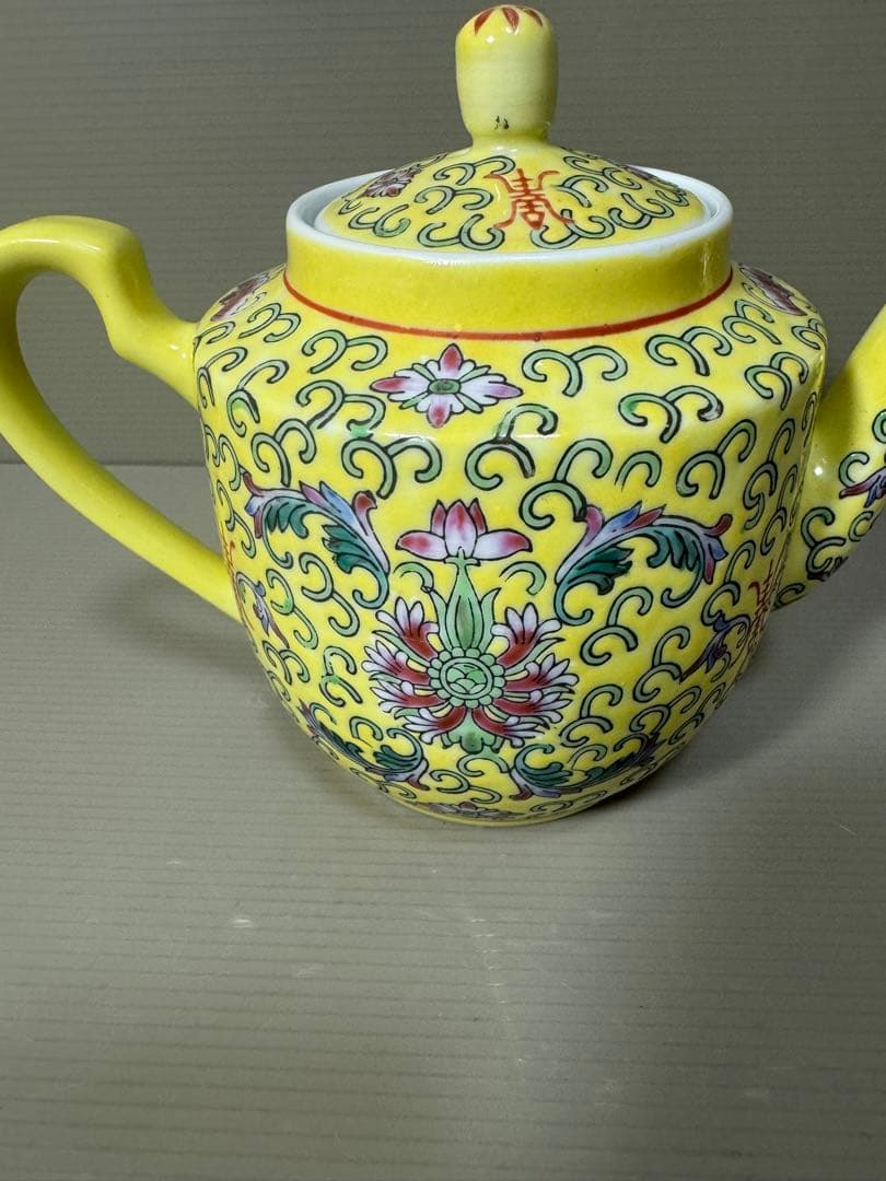 2204 中國景徳鎮製　萬壽無疆　ティーポット