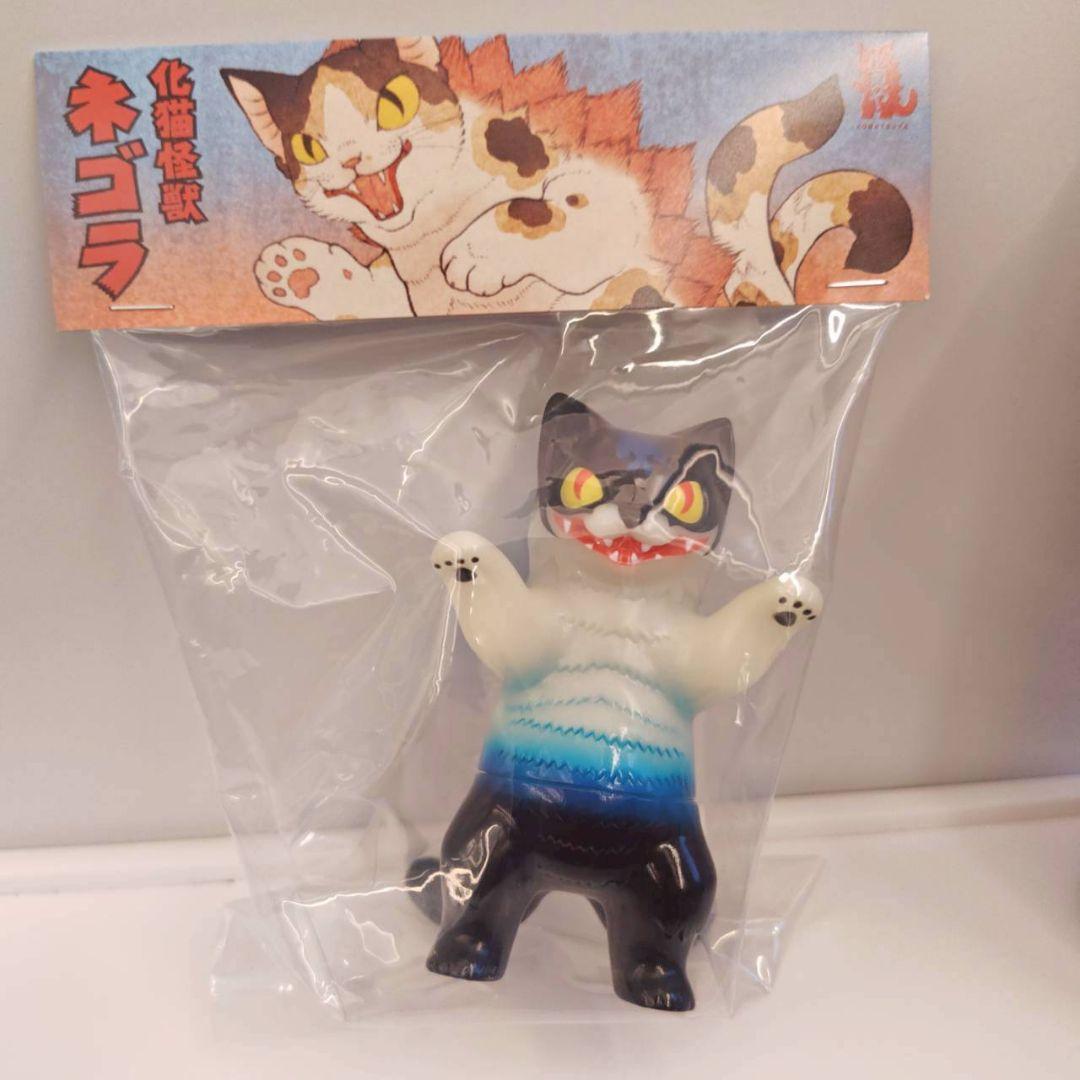 新品未開封 化猫怪獣 ネゴラ デビルマン ソフビ 小夏屋 蓄光 popbox