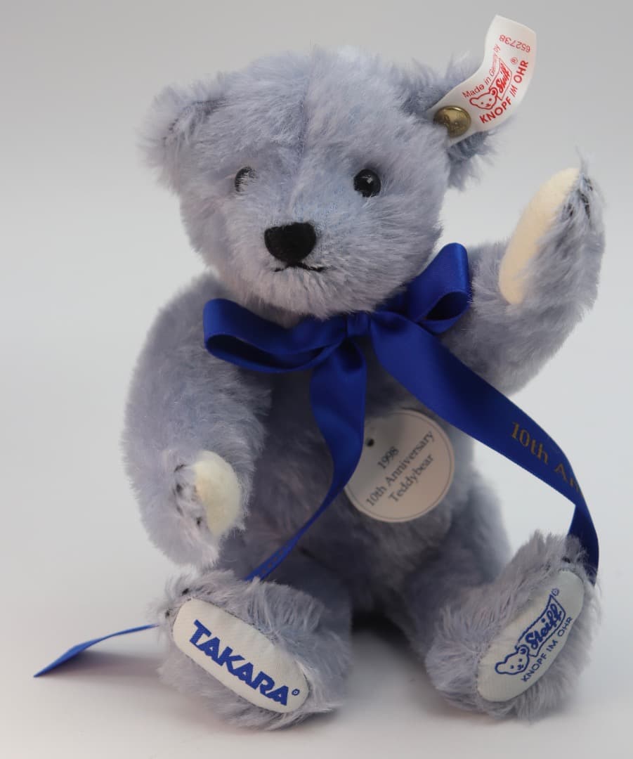 STEIFF-TAKARA シュタイフ-タカラ10周年記念タカラ 青いテディベア