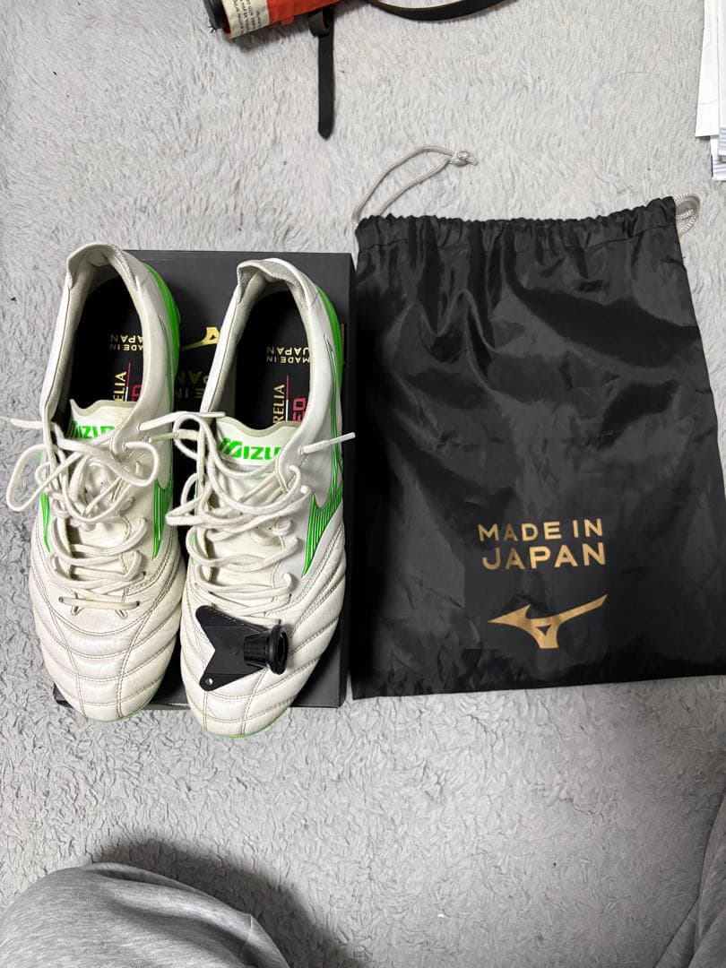 ミズノ　モレリアネオ　サッカーシューズ ホワイト/グリーン