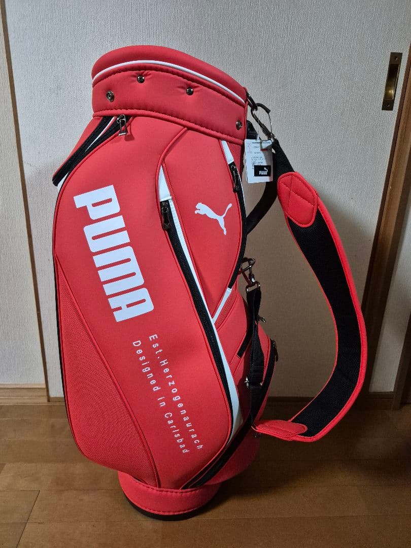【新品未使用】PUMA ゴルフバッグ赤