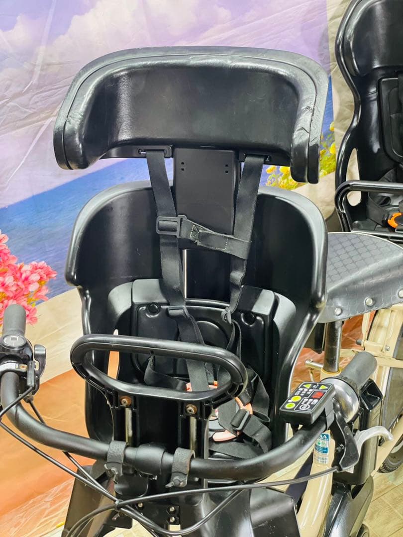 ヤマハPASバビー12AH！マカロンラテ⭐️子供乗せ電動アシスト自転車Y2230