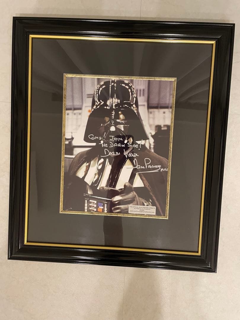 メル19757 スターウォーズ　直筆サイン入フォトフレーム ダースベイダー