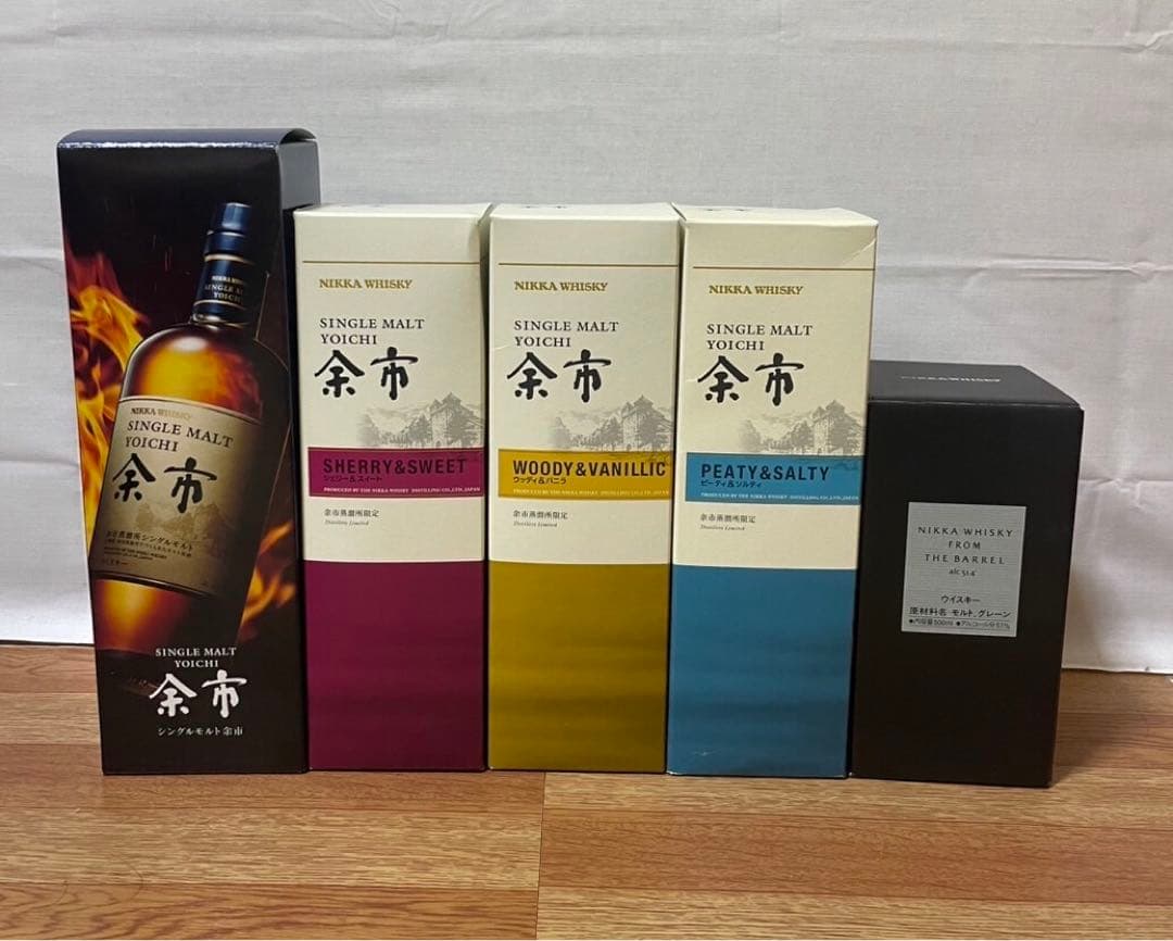 ニッカ シングルモルト余市&余市蒸溜所限定ボトル&フロムザバレル 5本