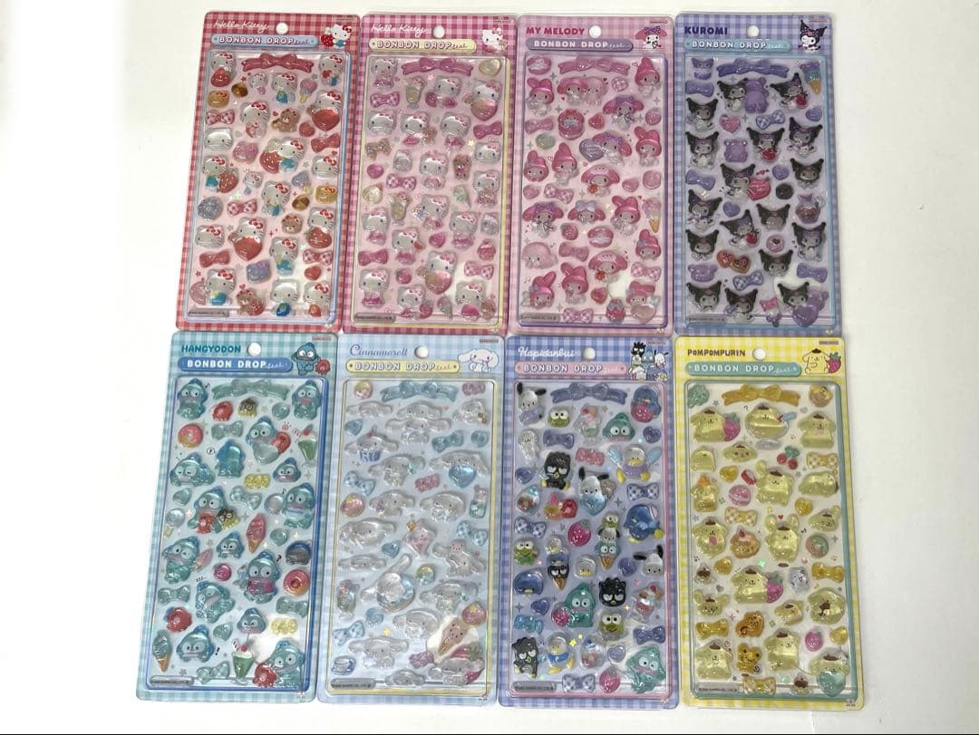 【正規品】サンリオ　ボンボンドロップシール　8種コンプリート