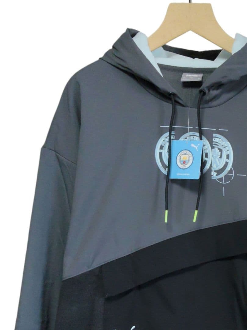 新品 希少品 マンチェスターシティFC オフィシャルフーディー 裏起毛パーカー