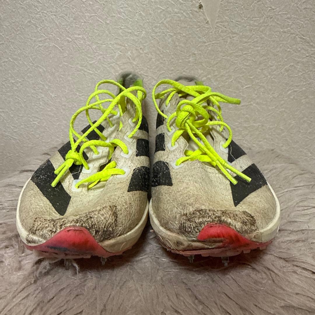 スパイク・シューズ ホワイト/ブラック/イエロー アディゼロprimeSP3