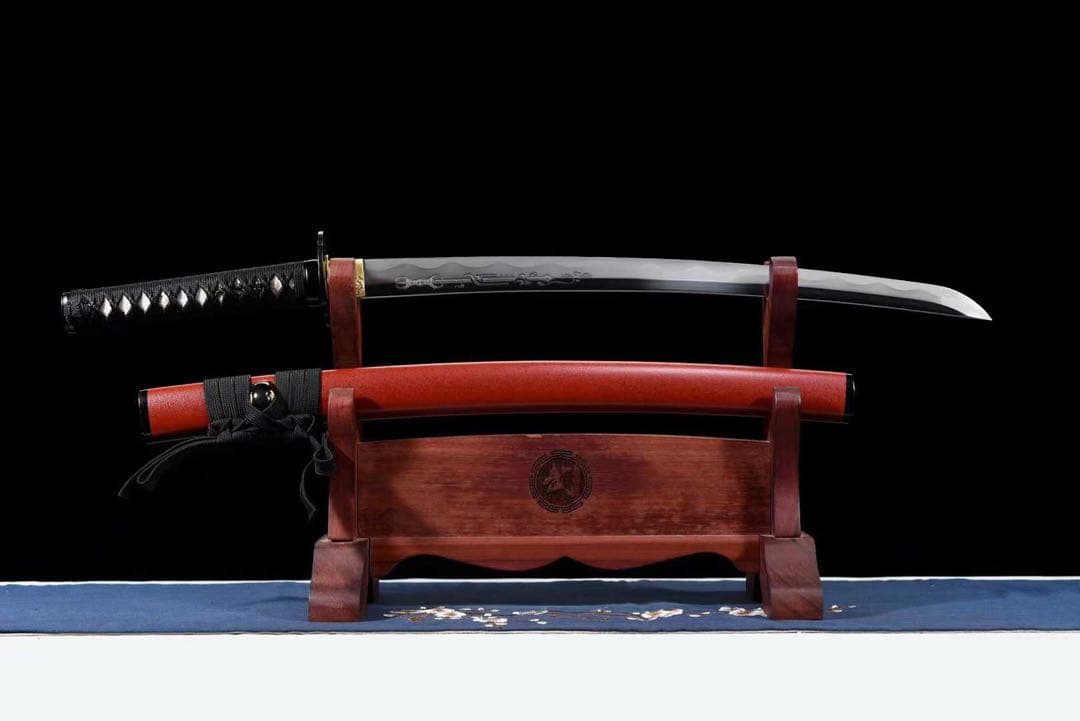 赤 三色研ぎ 高級本格居合刀 美術刀 刀装具 模擬刀 日本刀 模造刀 鑑賞用