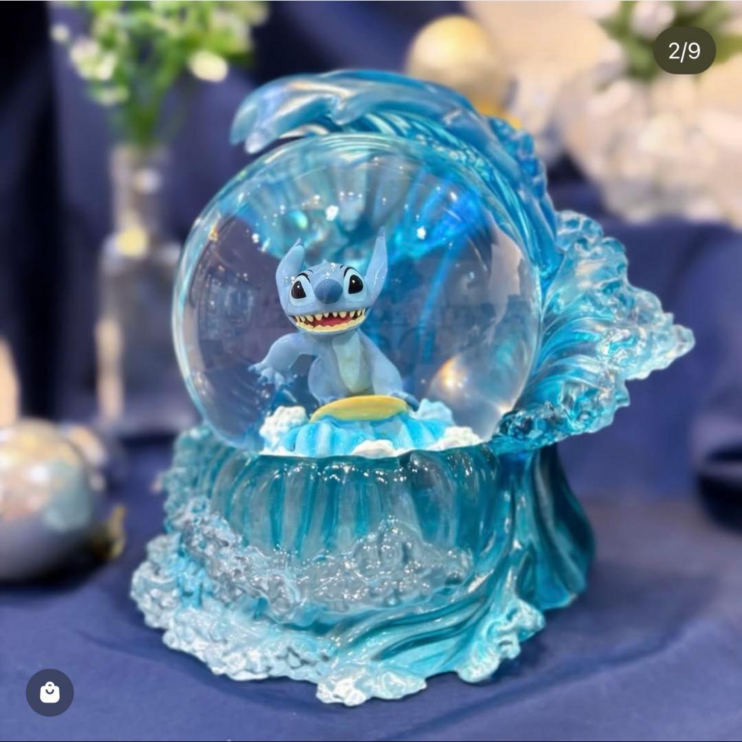 スティッチ　スノードーム　フィギュア　ディズニーショーケース