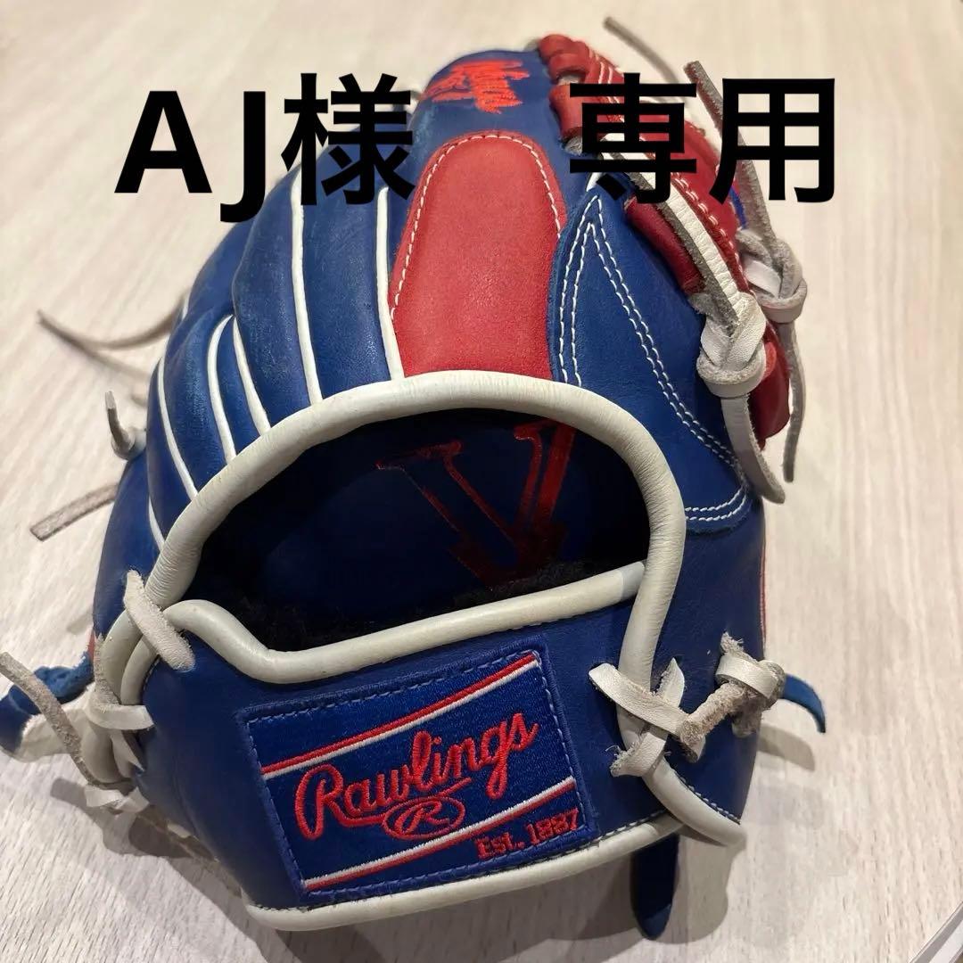Rawlings 軟式グローブ 青/赤