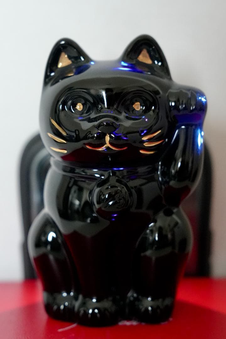 希少！バカラ まねき猫 ミッドナイトブルー 箱付き 美品