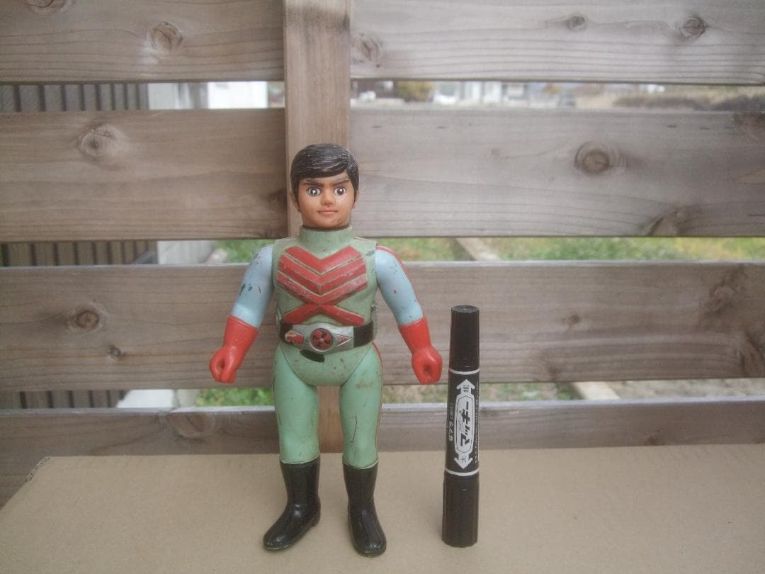 当時物★ポピー 仮面ライダーX ソフビ ・マスク欠品・割れあり