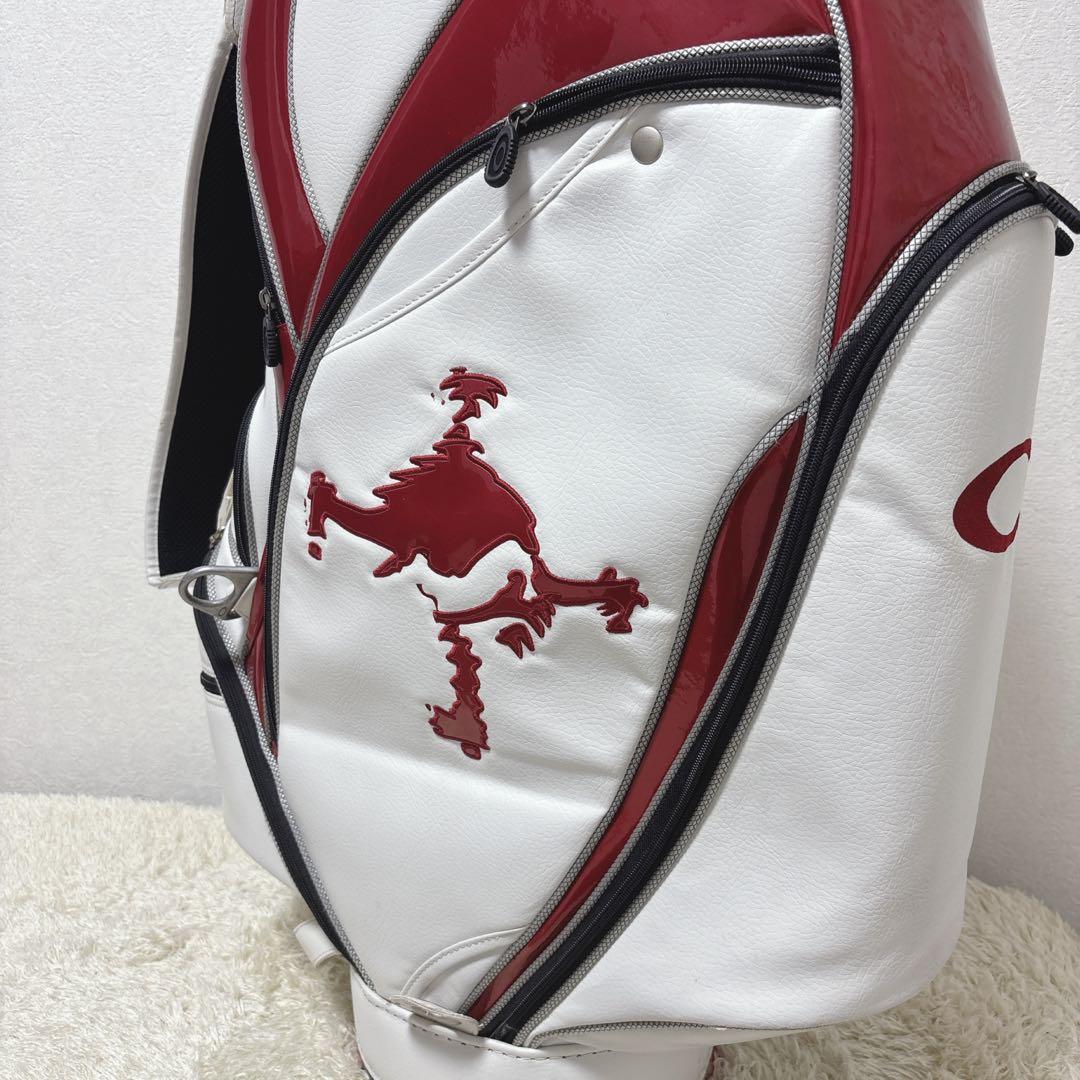 【美品】 オークリー キャディバッグ カート式 8分割 レザー・エナメル仕様