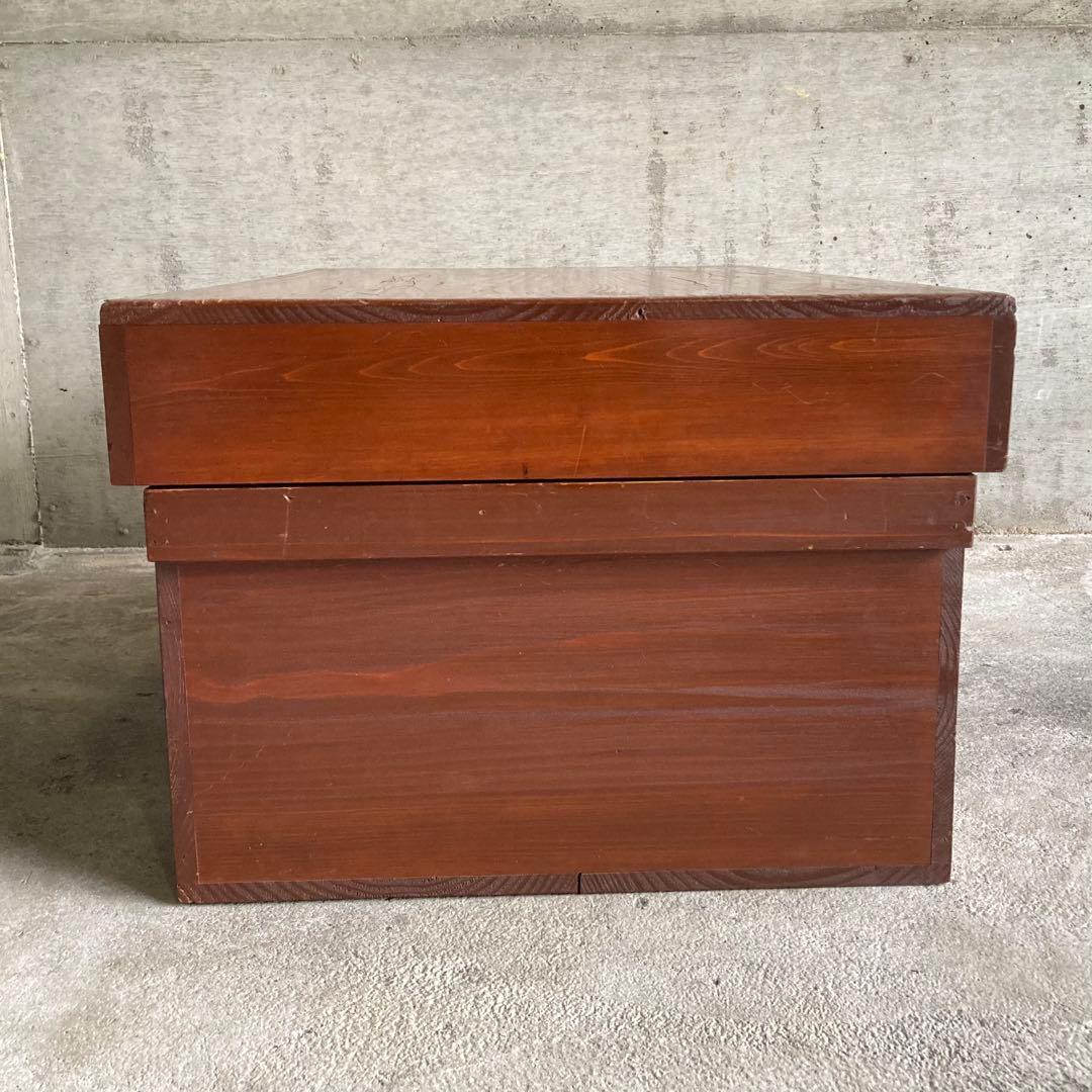 古い木箱 木製 ケース ボックス 飾り台 置物台 展示台 大型 収納 昭和レトロ