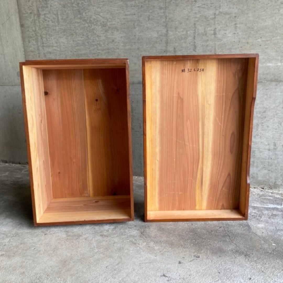 古い木箱 木製 ケース ボックス 飾り台 置物台 展示台 大型 収納 昭和レトロ