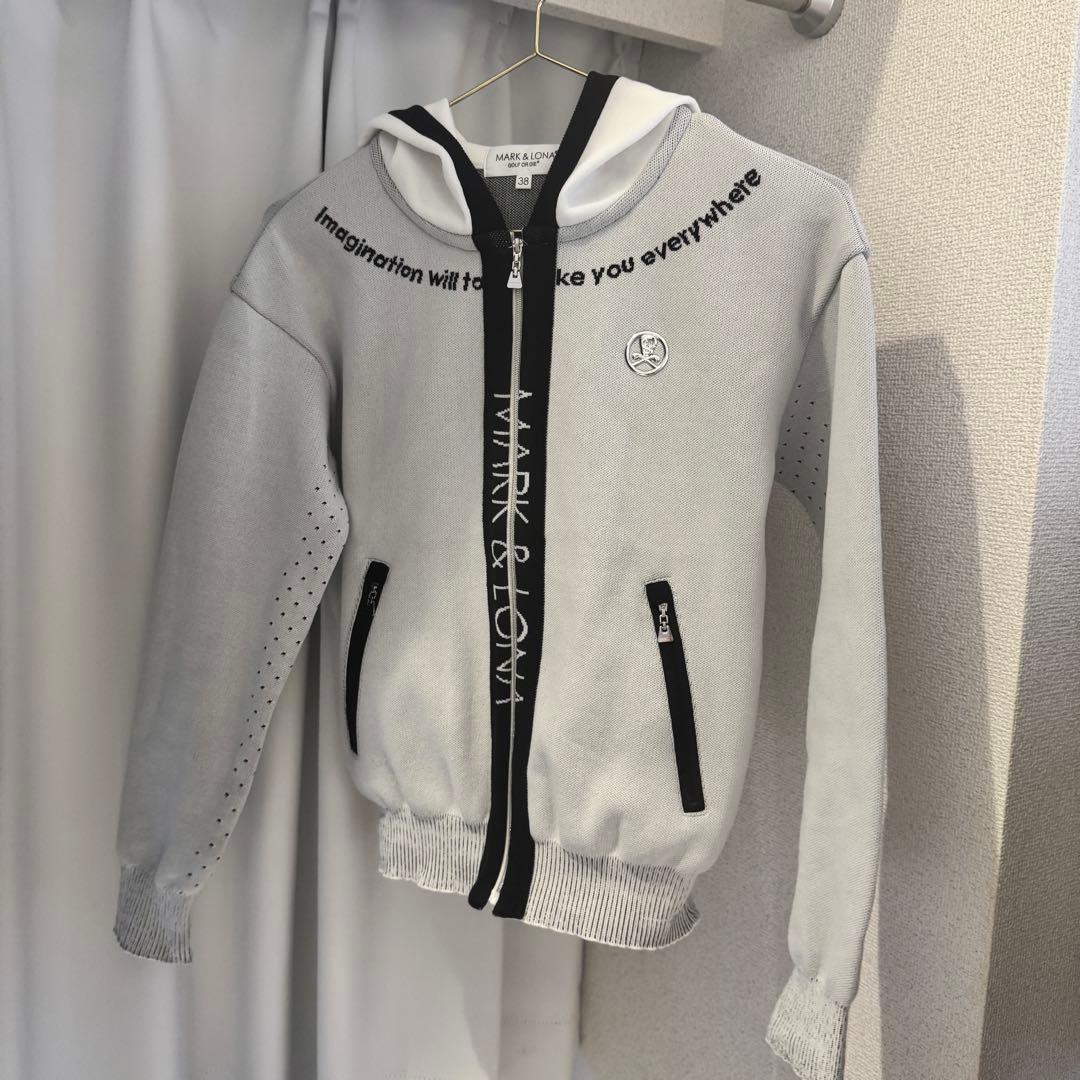【極美品】MARK&LONA フルジップ ニットパーカー 38