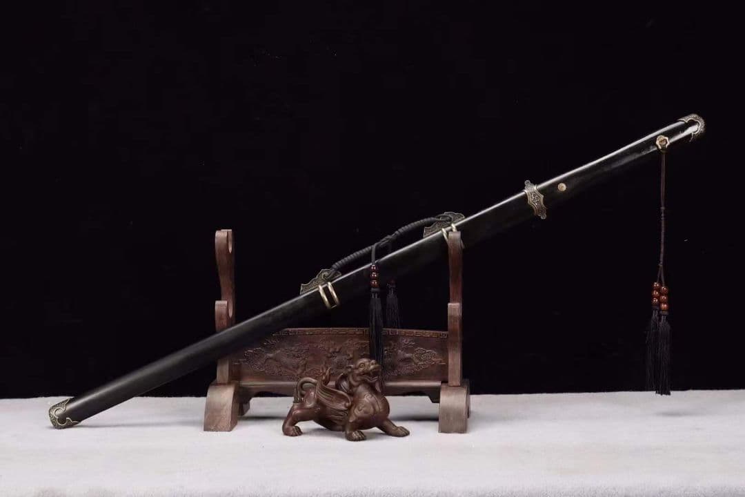 『烏木簡装唐刀』古兵器   武具　刀装具　日本刀　模造刀  横刀  直刀