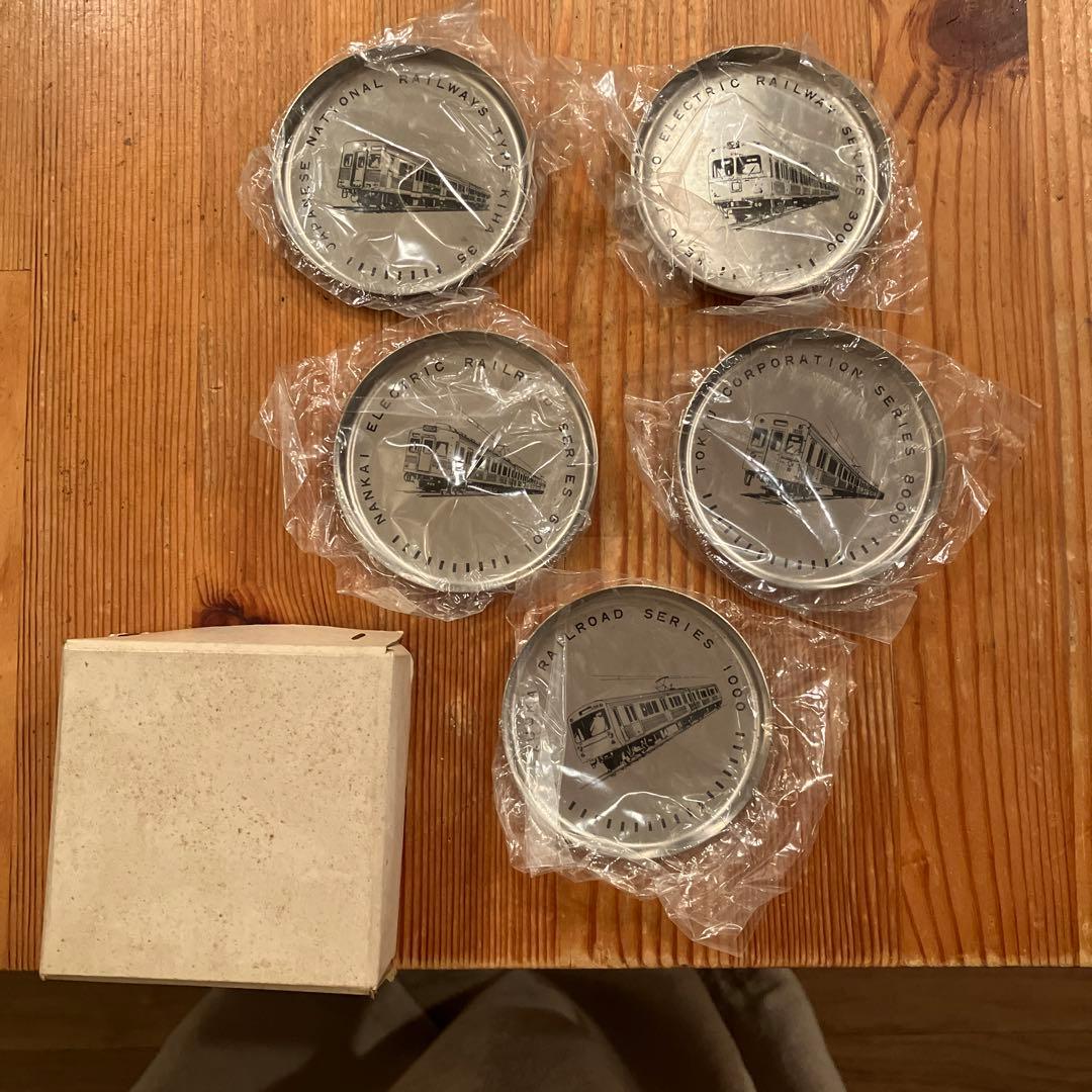 オールステンレスカー　鉄道デザインコースターセット 5枚
