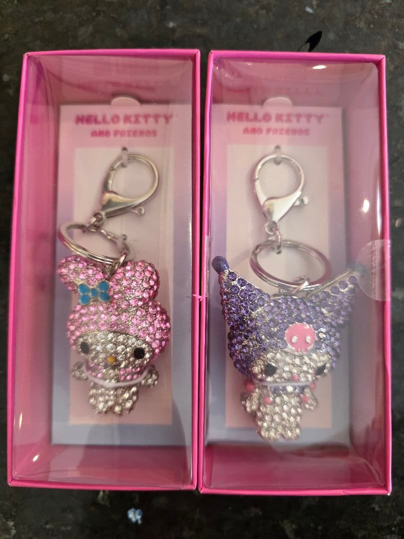 マイメロ　クロミ　 ストーン付きキーホルダー 2個セット