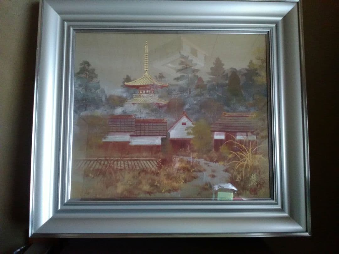 世界文化遺産 奈良 斑鳩の里 17番札所 法起寺(日本画) 土屋雅裕72×65