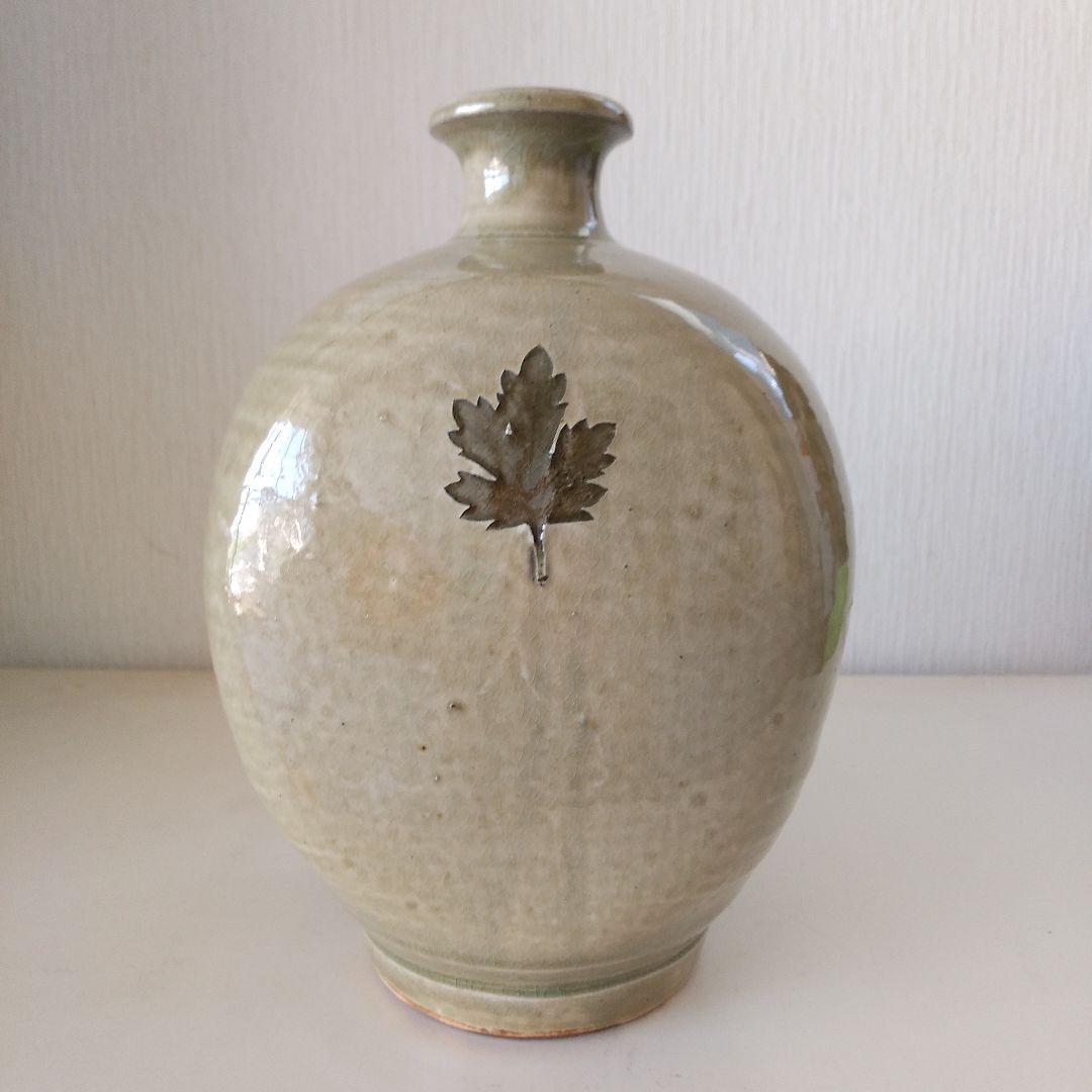 丹波立杭焼の扁壺 木箱付き