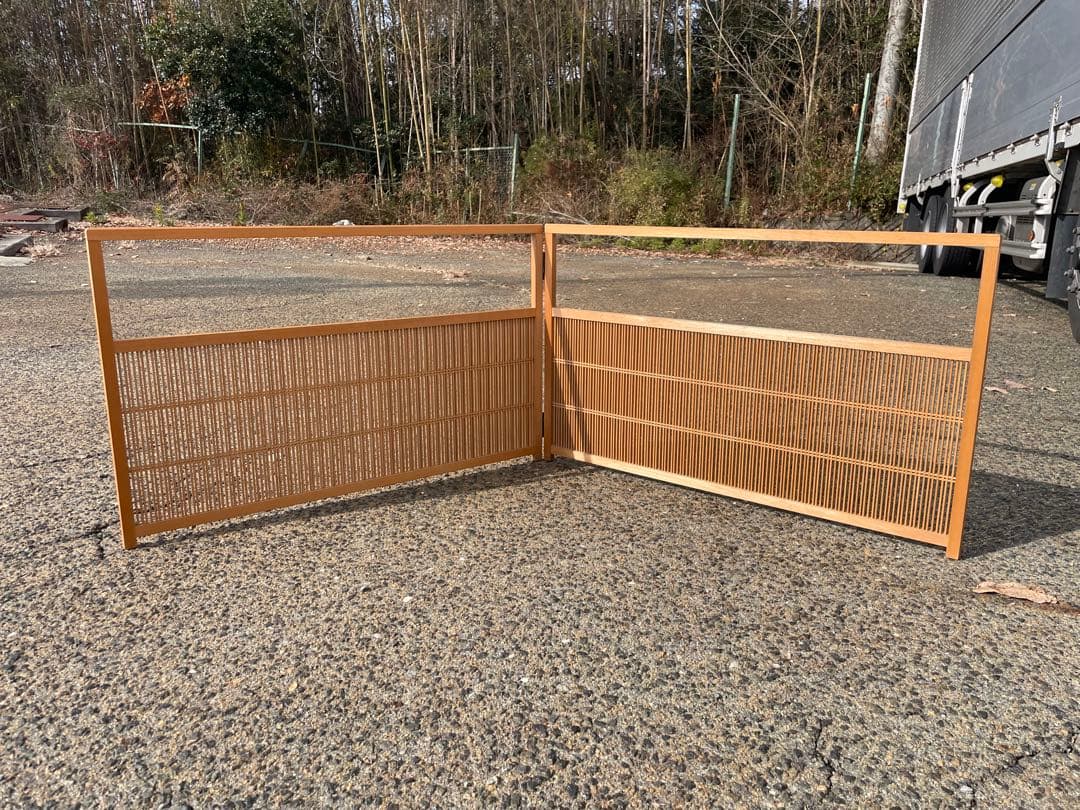 【組子細工 風炉先屏風 紙箱入り】繋ぎは蝶番 二つ折り 茶道具 古民家 和風