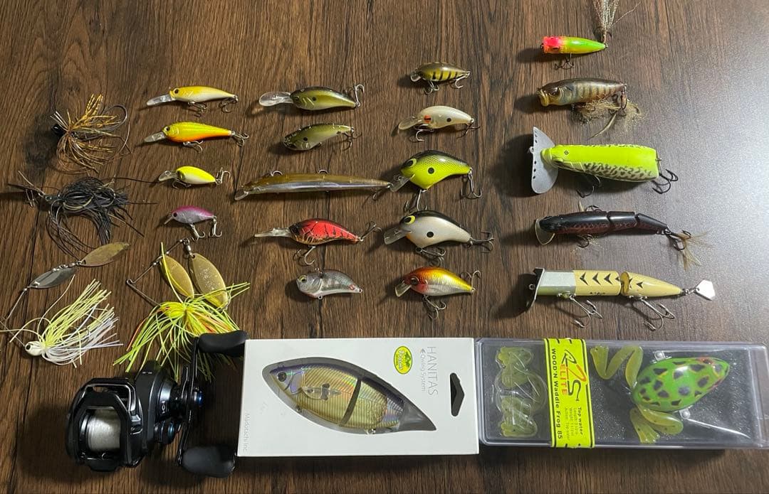 バス釣り引退セット　ベイトリールslx付き