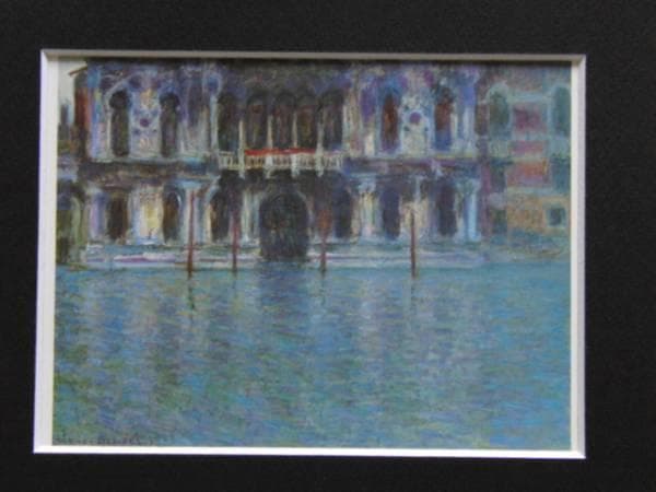 クロード・モネ、【コンタリーニ宮】、希少画集画、新品高級額・額装付