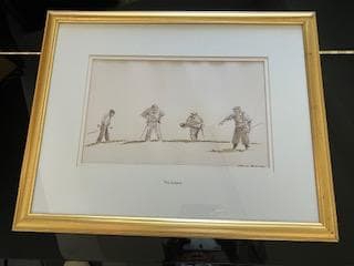 イギリスゴルファーの絵画