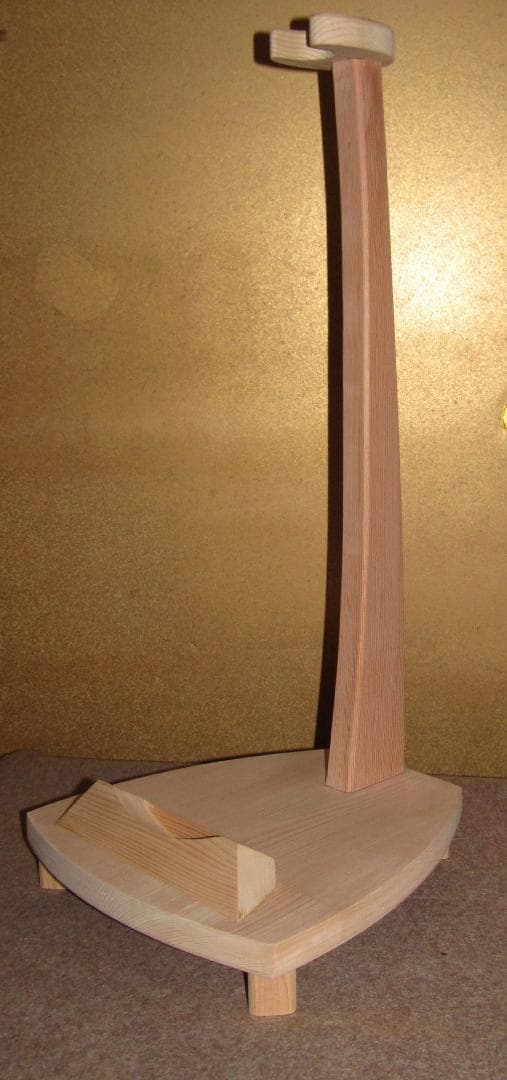 ◆ 木造 木地仕上げ　筑前琵琶設置用 琵琶架 邦楽器  鑑賞用 ◆