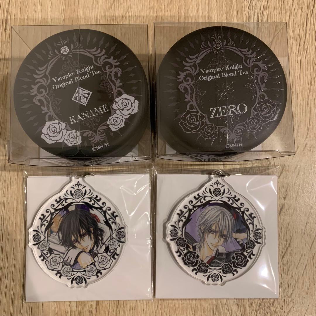 ヴァンパイア騎士　枢　零　アクリルキーホルダー　チャーム　缶　4点セット