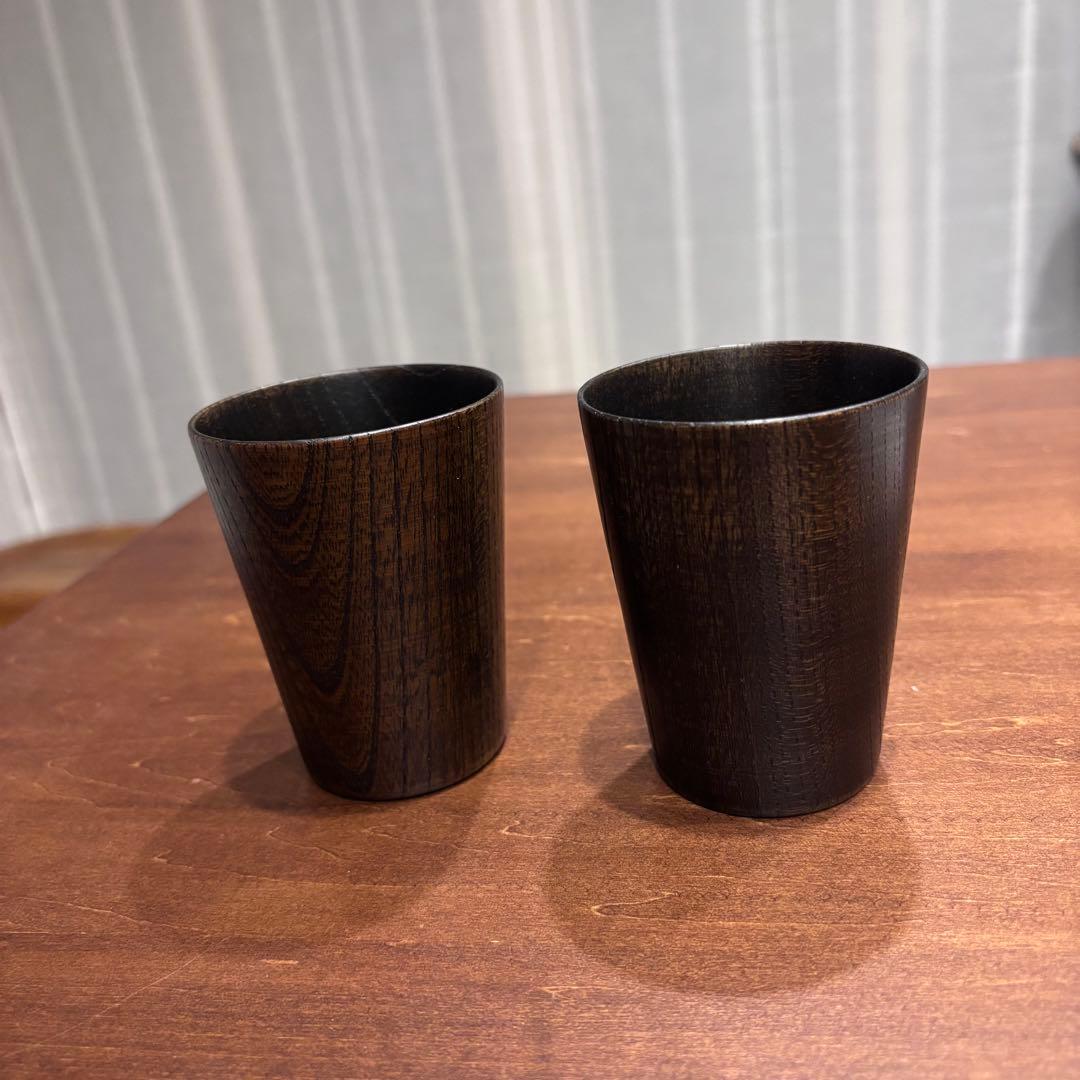 拭漆カップ2つセット