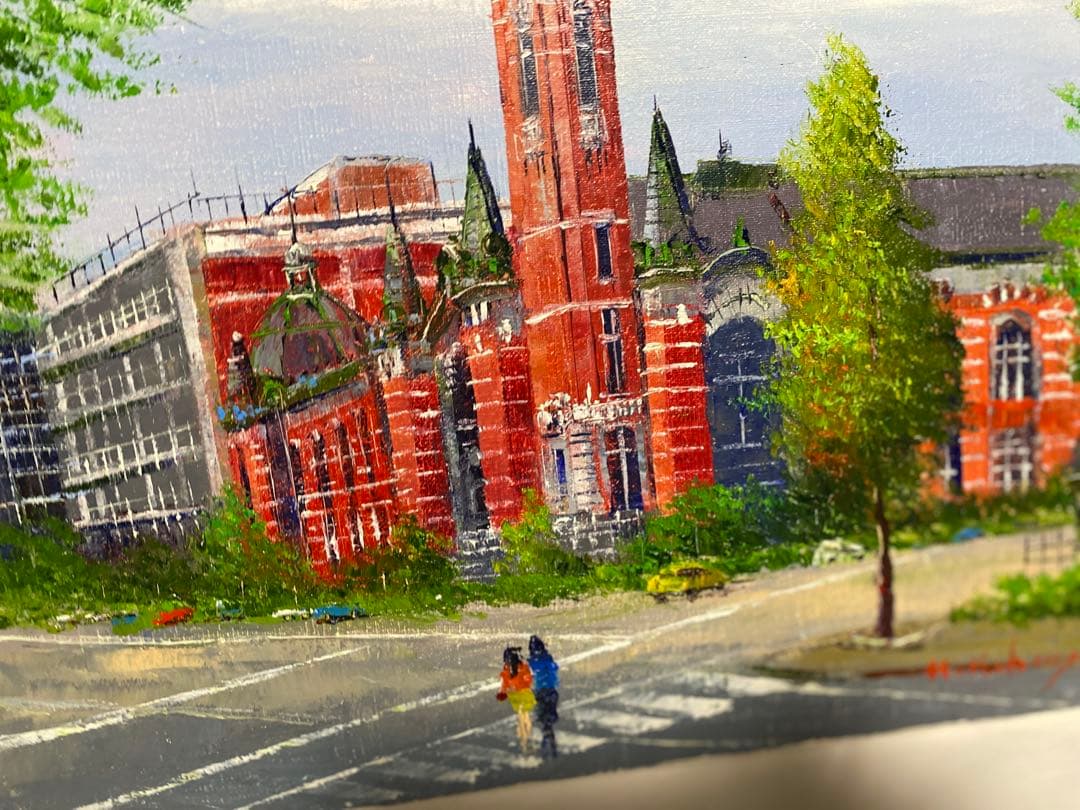 油彩画 横浜開港記念会館 小林幸三 F6