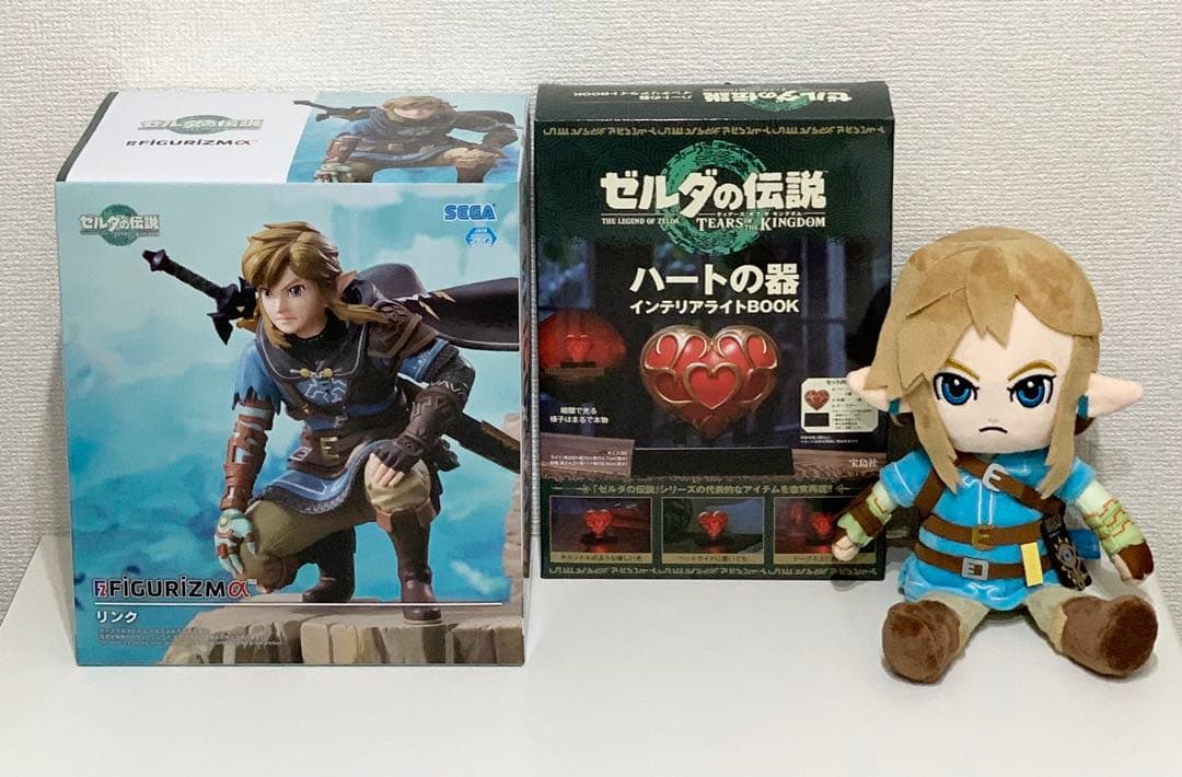 ゼルダの伝説 リンク フィギュア ぬいぐるみ ハートの器インテリアライト セット