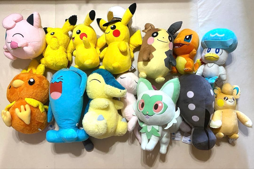 ポケモンBIGぬいぐるみ14点セット　　紙タグ付き
