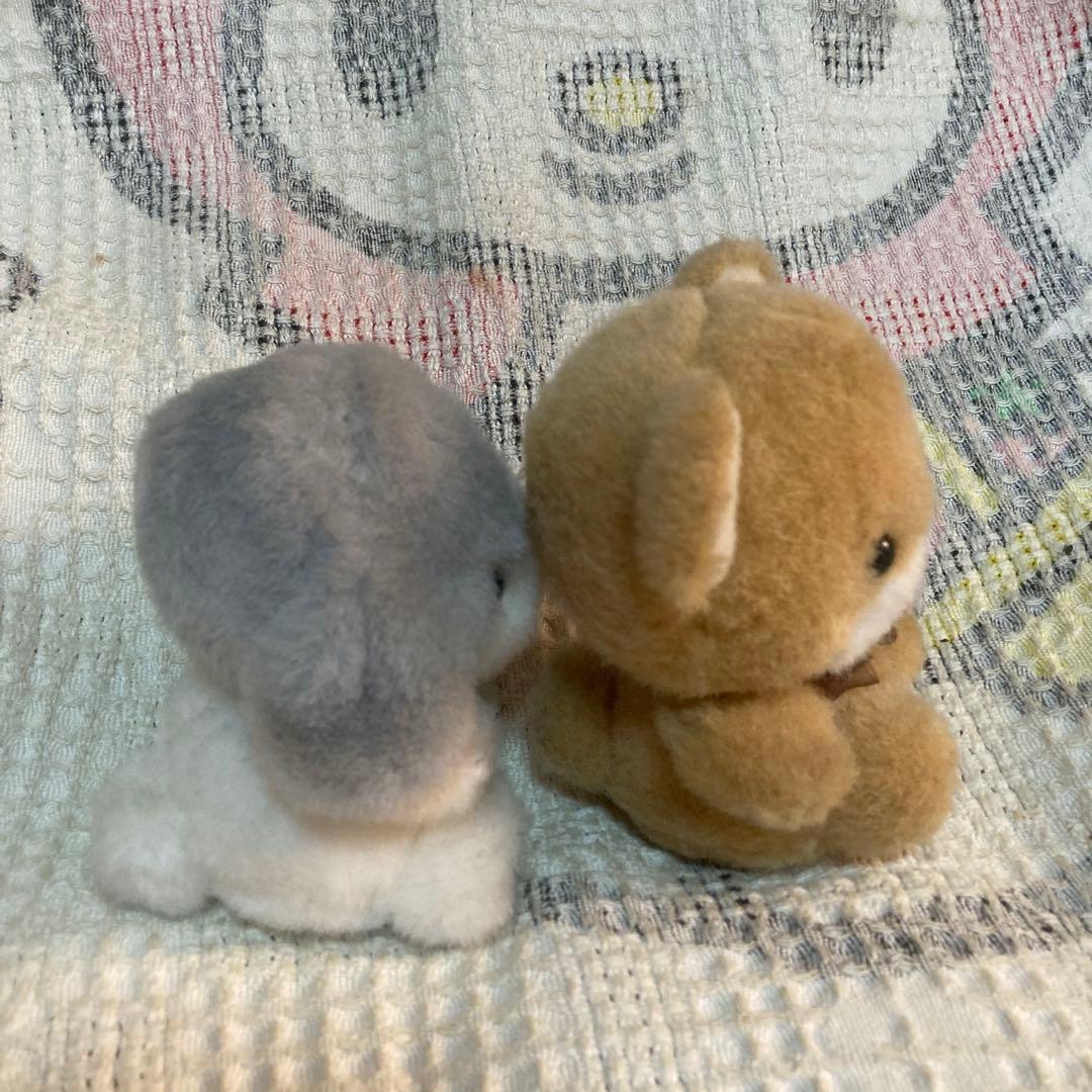 レトロ　サンアロー　ちいさな犬＆熊　ぬいぐるみ　中古品　日本製