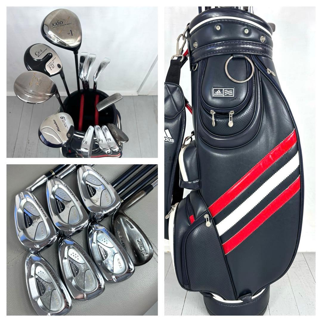 本格派 メンズゴルフクラブ 12本 フルセット ゴルフセット 豪華 アディダス