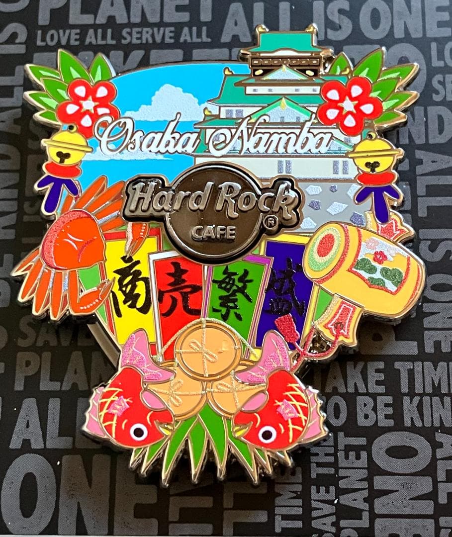 値下大阪難波☆新規開店・オープニングピン☆6点セット【虎・大阪城・桜】ギターピン