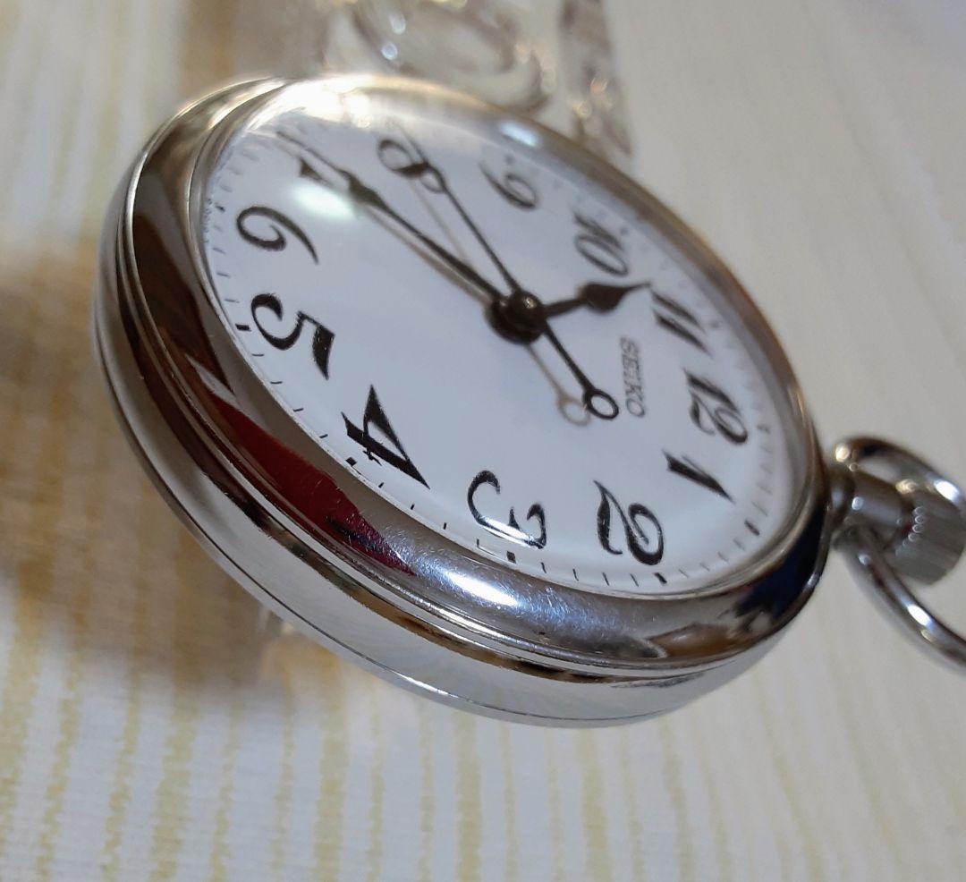 稼働品　SEIKO懐中時計 鉄道時計　7ルビー7C11−0010　予備電池付