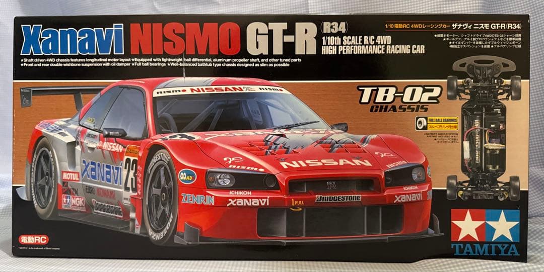 最終価格★タミヤ◆ザナヴィニスモGT-R R34 TB-02シャーシ 1/10