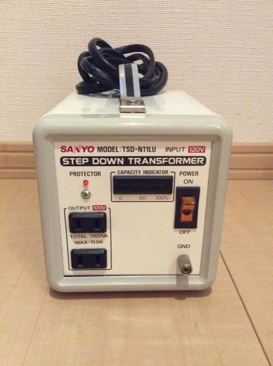 変圧器 120→100V アメリカ、カナダ等 1100W