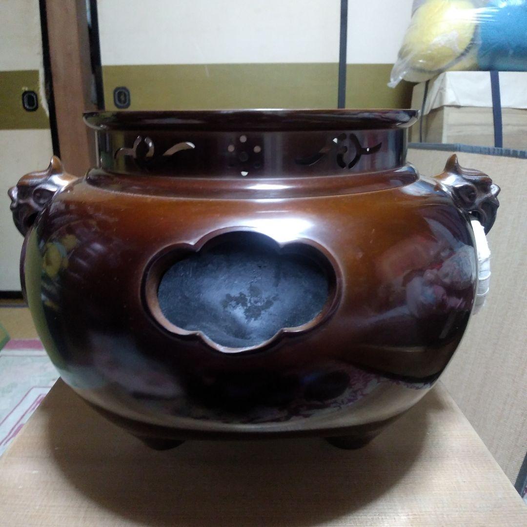 茶道具唐銅鬼面ぶろ