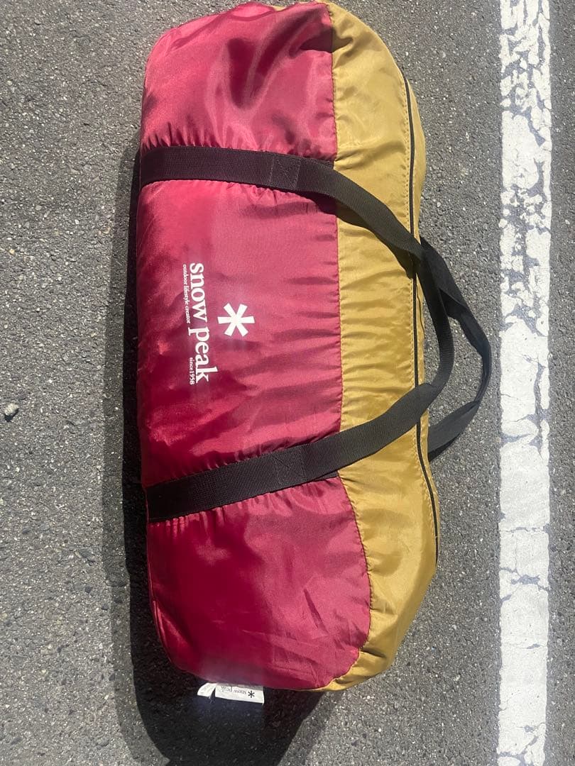  peak キャンプテント 赤/黄