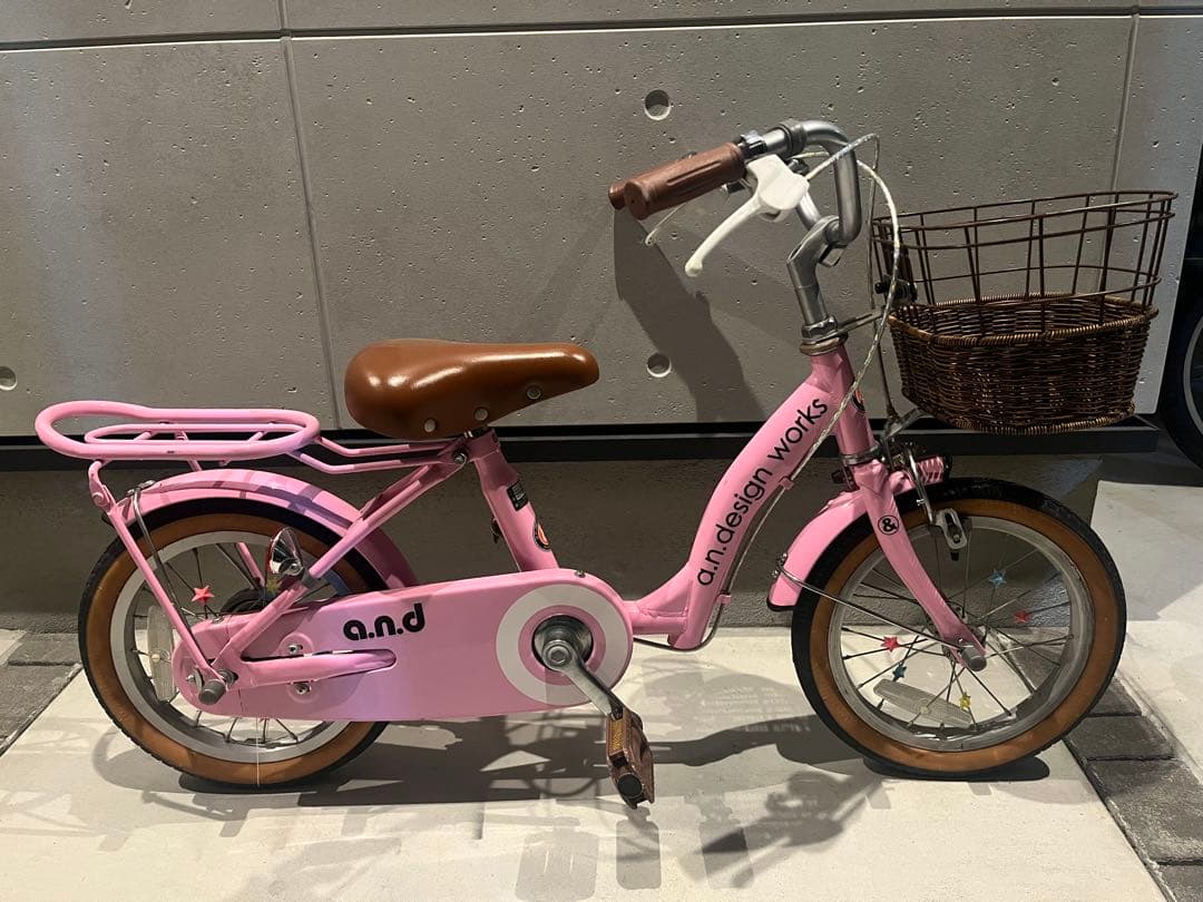 (引き取り限定)ai design WORKS 子供用自転車 ピンク色14インチ